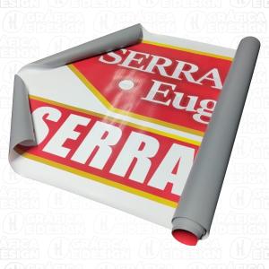 Lona sem Acababento Lona 440g  4x0 Colorido Frente  Corte reto 